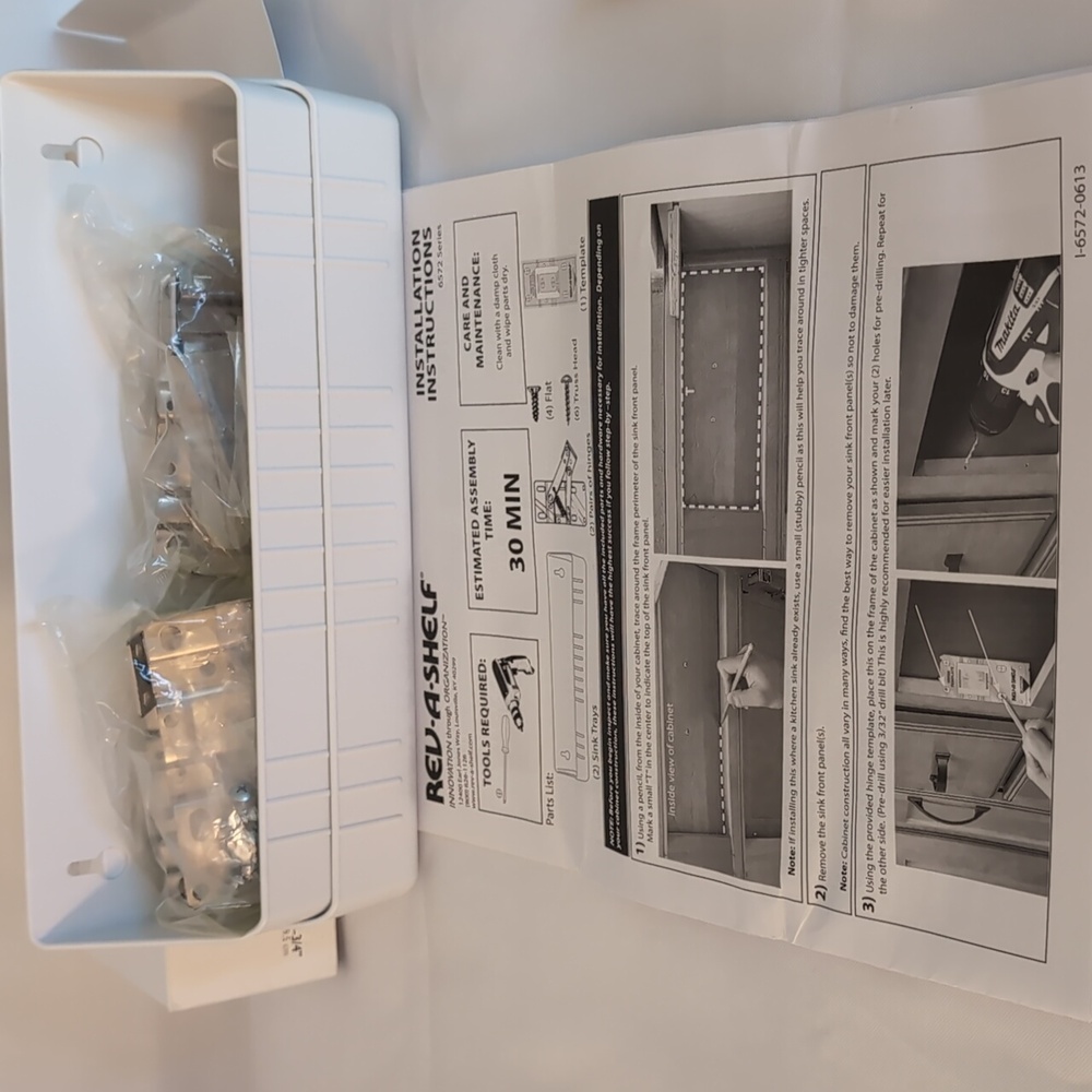 White Tip out plastic sink trays for kitchen or bathroom - Picture 3 of 3